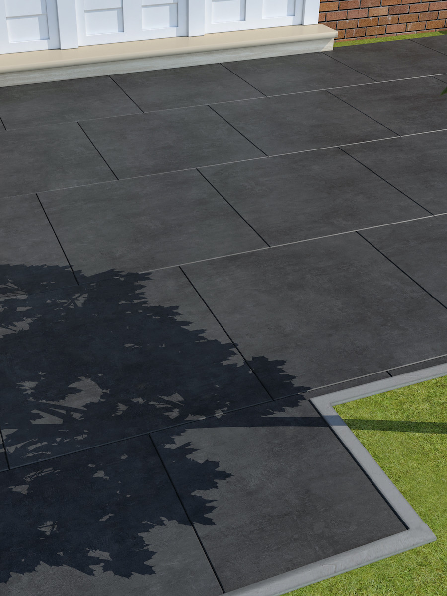 Eclipse Black Outdoor Porcelain Tile - 800x800x20mm