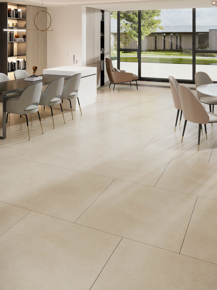 Eclipse Ivory Matt Porcelain Tile - 1000x1000mm