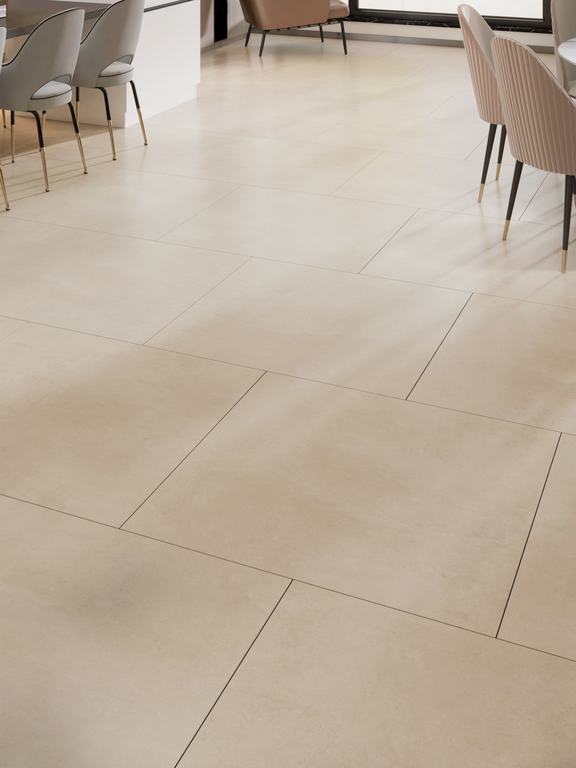 Eclipse Ivory Matt Porcelain Tile - 1000x1000mm