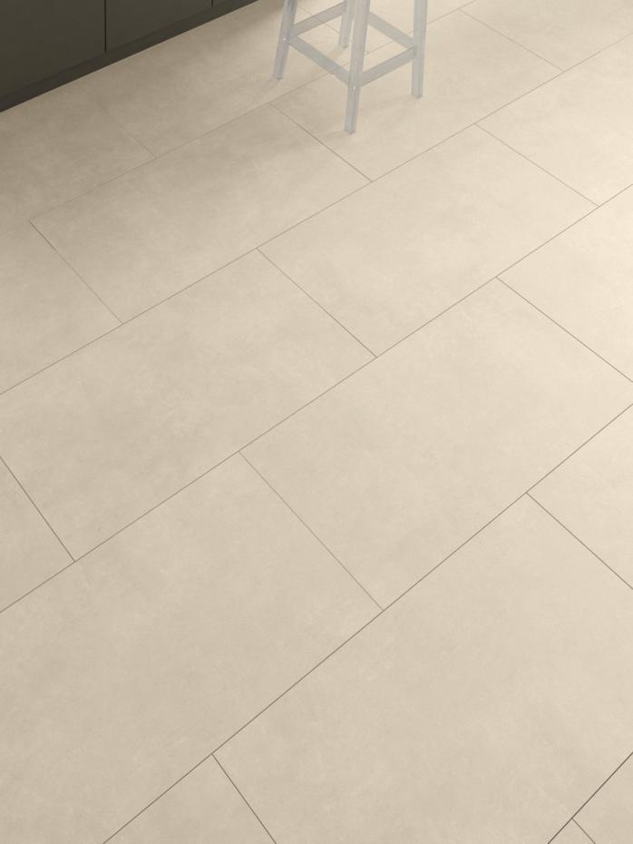 Eclipse Ivory Matt Porcelain Tile - 1200x600mm