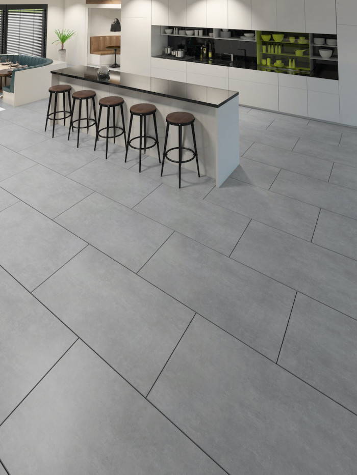 Large Format Indoor Tiles Floor, Large Concrete Tiles Floor