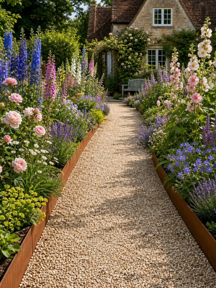 Corten Steel Lawn Edging 1075 x 150mm (Pack of 5)