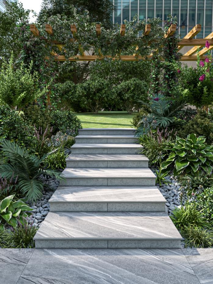 Esparada Grigio Porcelain Bullnose Tiles - 1200x300x20mm