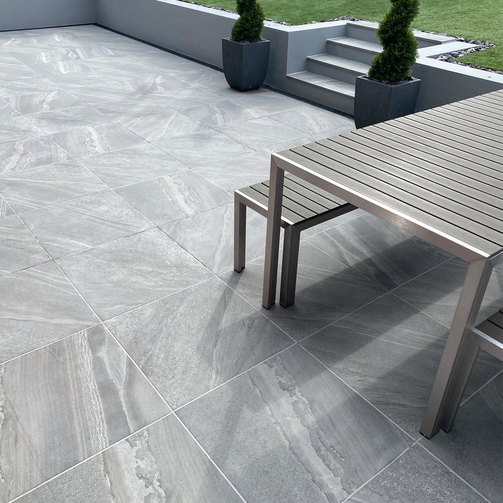 Esparada Grigio Porcelain Paving Slabs - 600x600x20mm