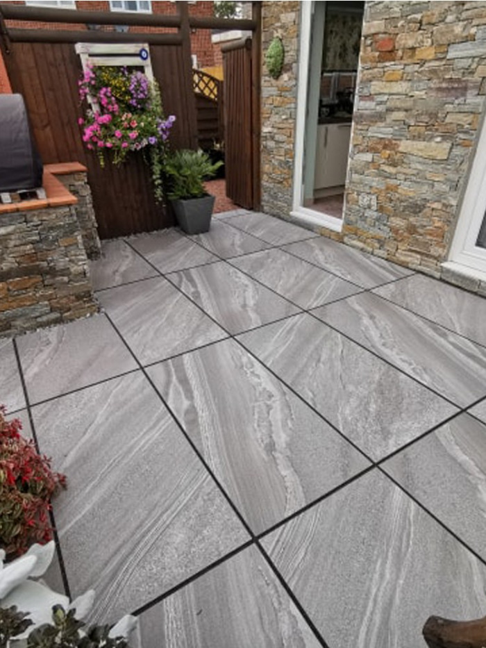 Esparada Grigio Outdoor Porcelain Paving Slabs - 1200x600x20mm