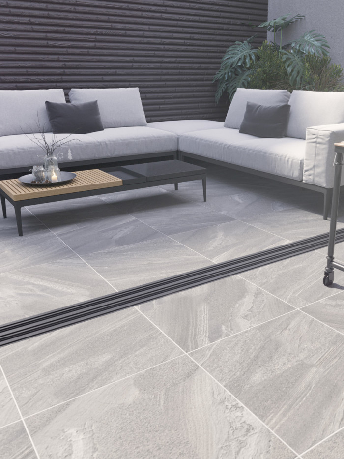 Esparada Grigio Porcelain Paving Slabs - 600x600x16mm