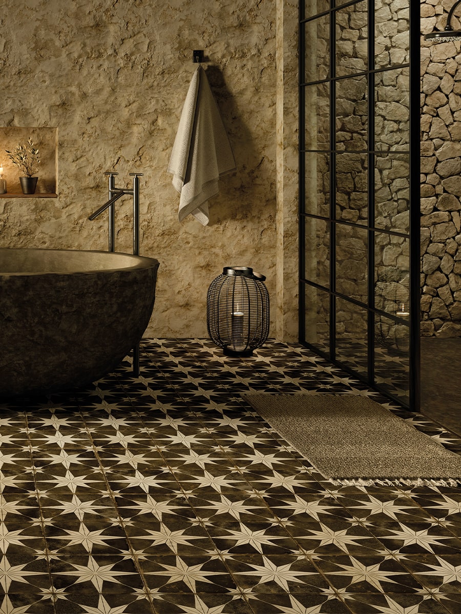 Estrella Night Star Pattern Tile - 450x450x9.5mm