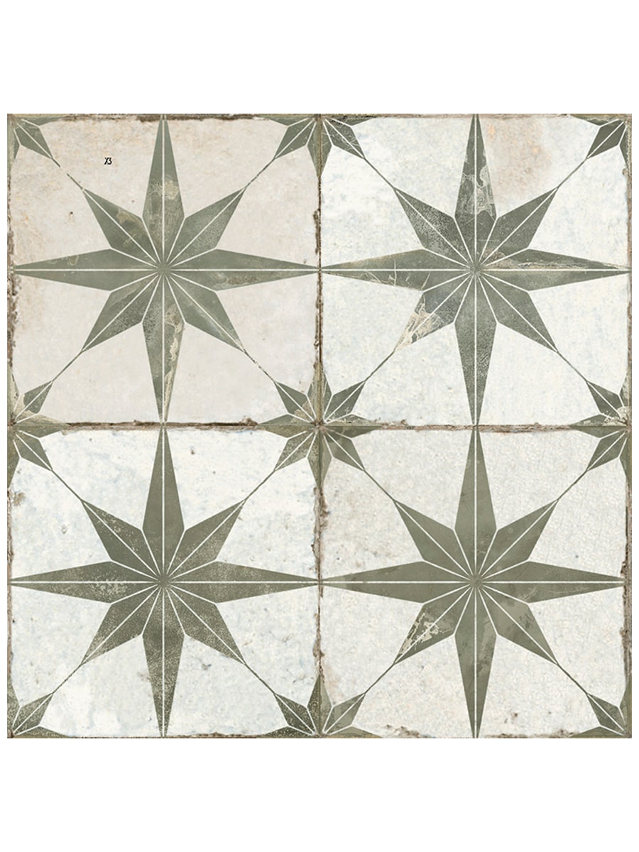 Estrella Sage Star Pattern Tile - 450x450x9.5mm