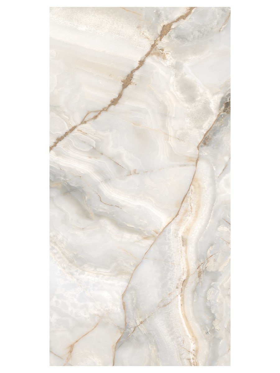 Eunoia Beige Onyx Gloss Tiles - 1200x600mm