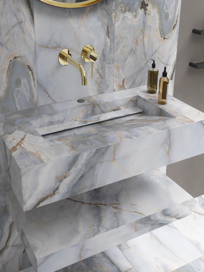 Eunoia Grey Onyx Sink and Shelf - 800mm