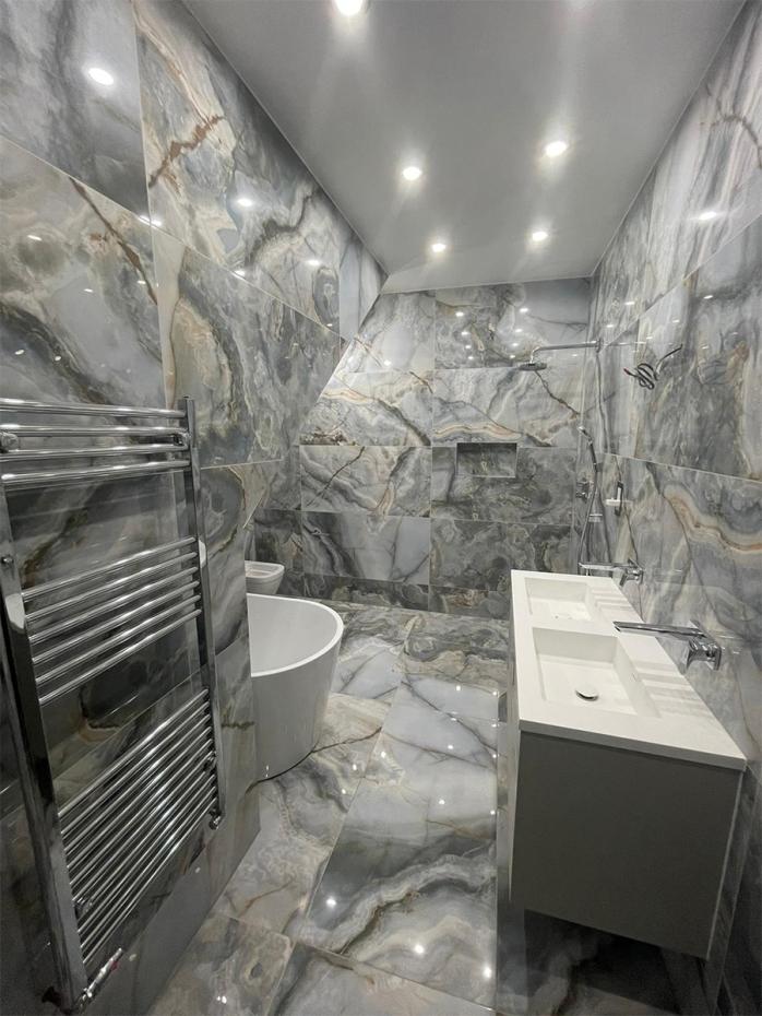 Eunoia Blue Onyx Gloss Tile - 1200x600mm (Birmingham Collection Only)