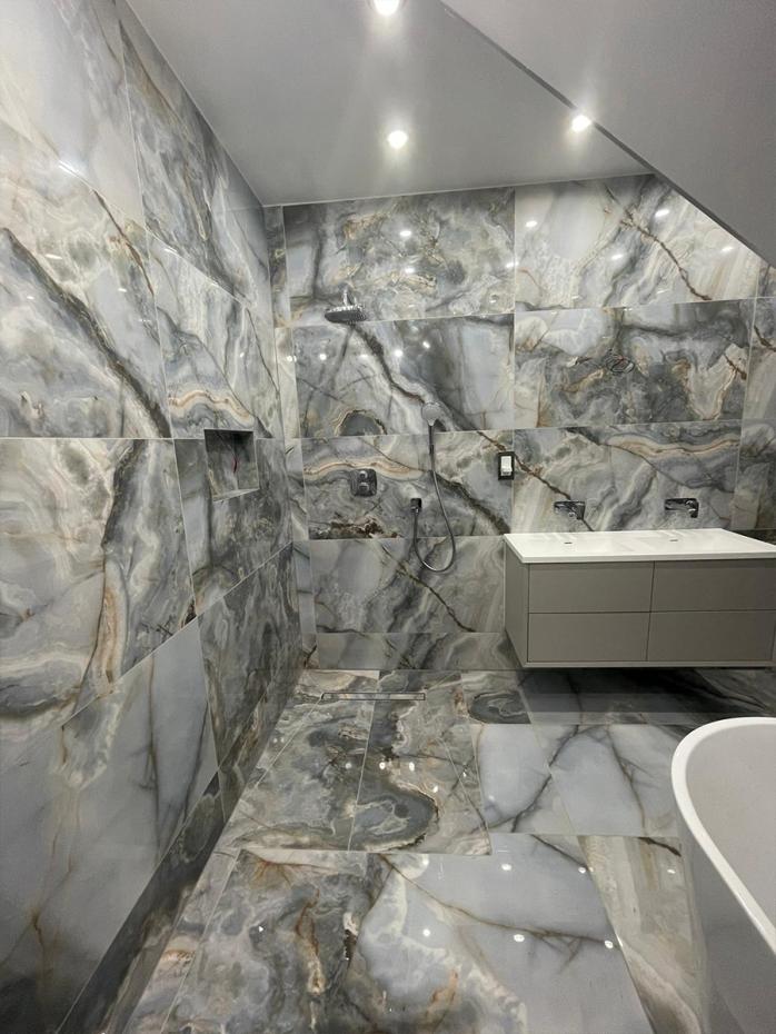 Eunoia Blue Onyx Gloss Tile - 1200x600mm (Birmingham Collection Only)