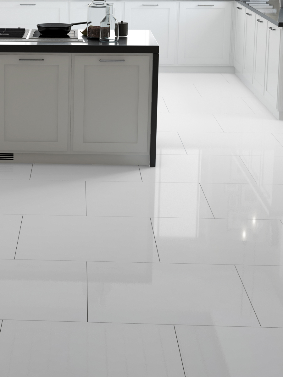 Everest White Gloss Tile - 600x600mm