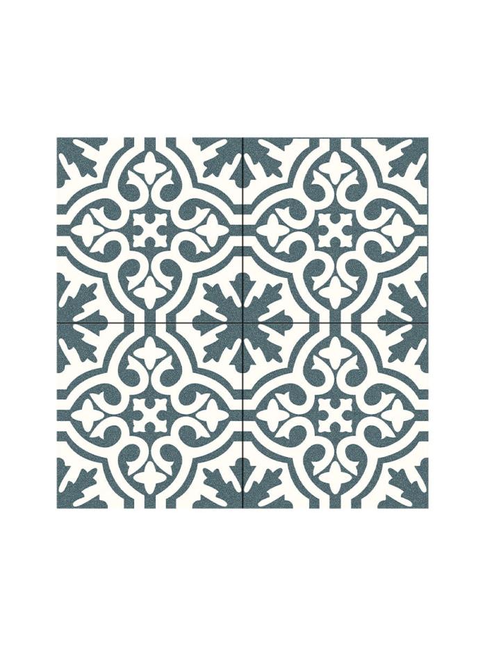 Fiore Blue Decor Porcelain Tile - 450x450mm