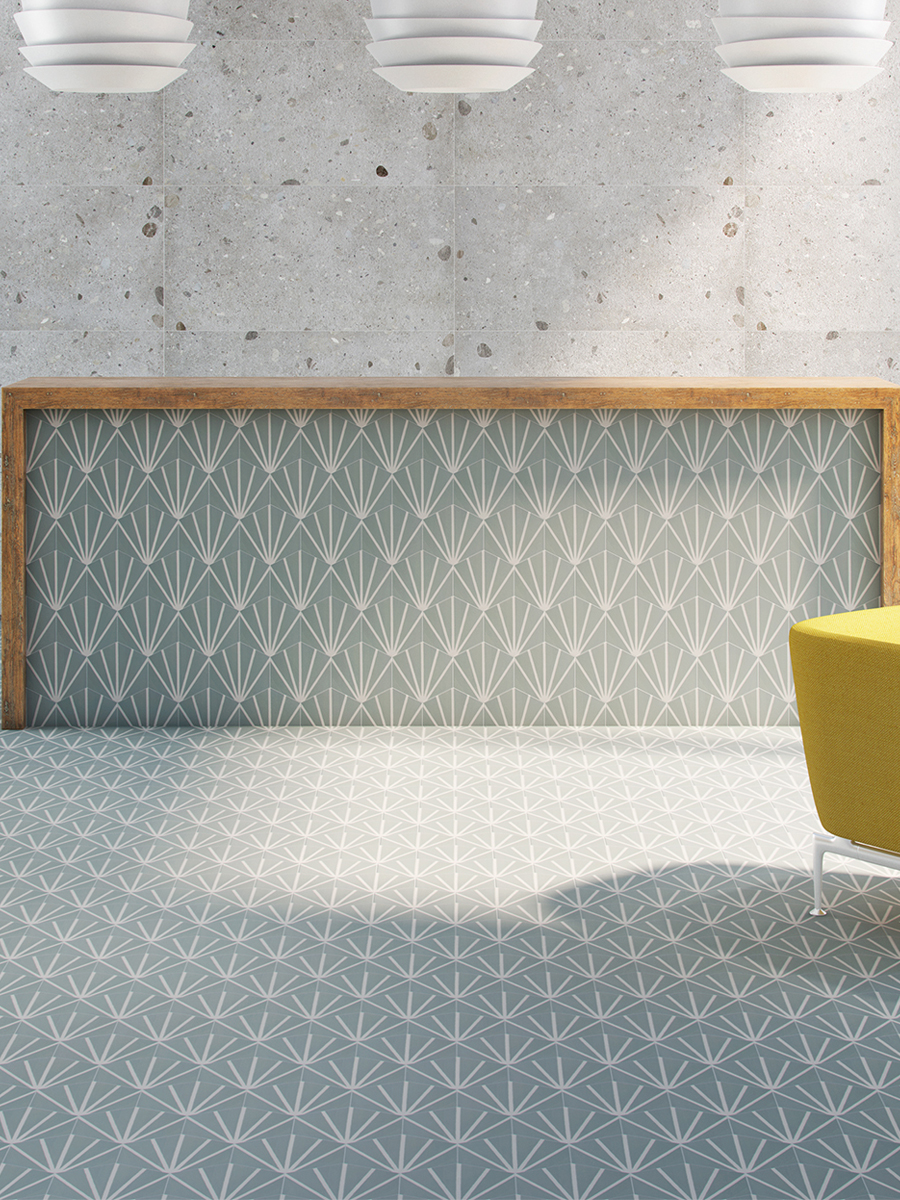 Mirage Aqua Hexagon Wall & Floor Tiles - 198x228mm
