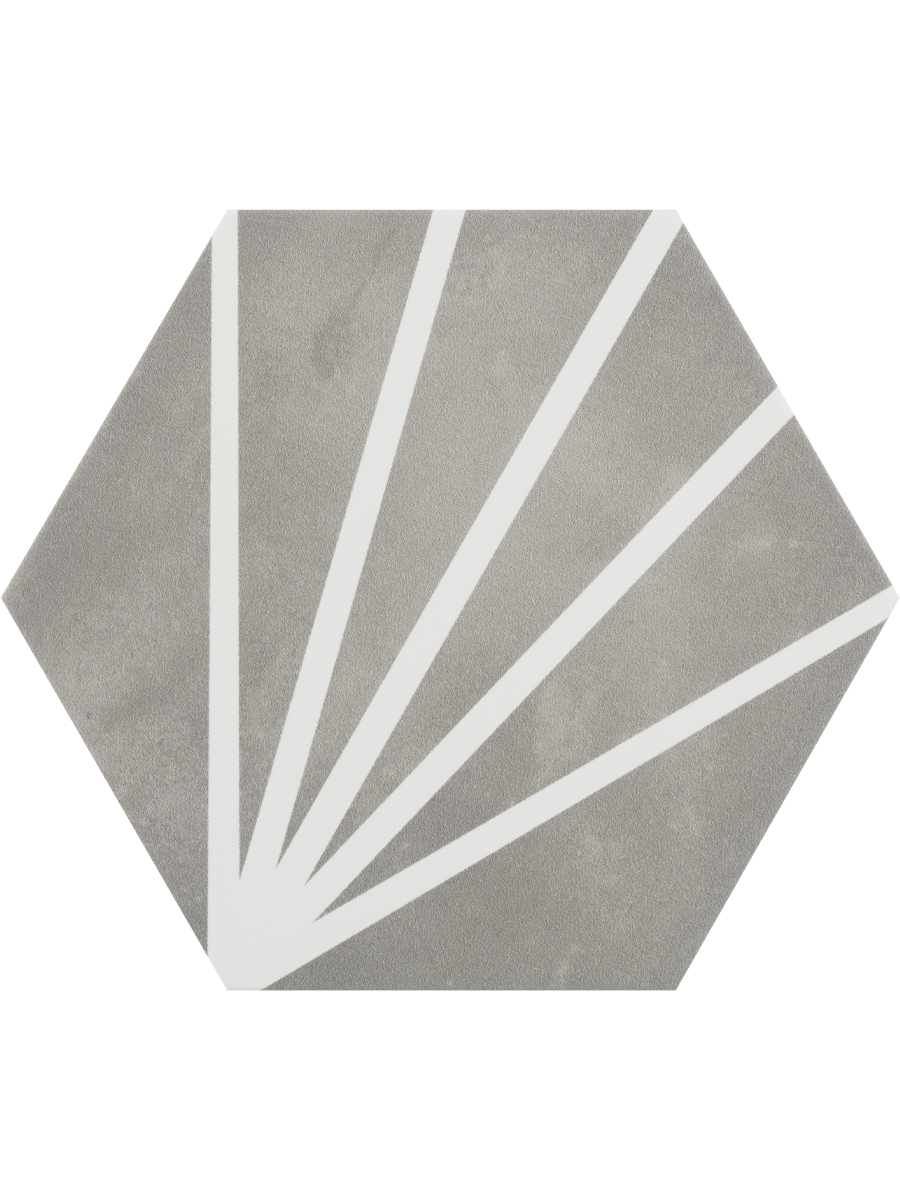 Mirage Gris Hexagon Wall & Floor Tiles - 198x228mm