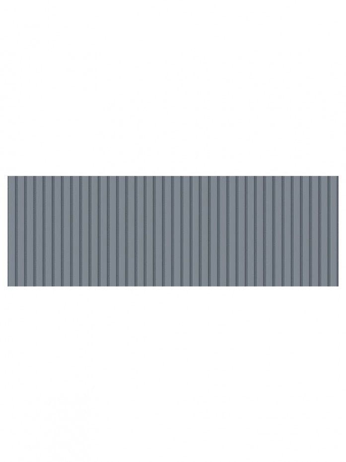 Fluted Steel Grey Ceramic Wall Tile - 900x300mm