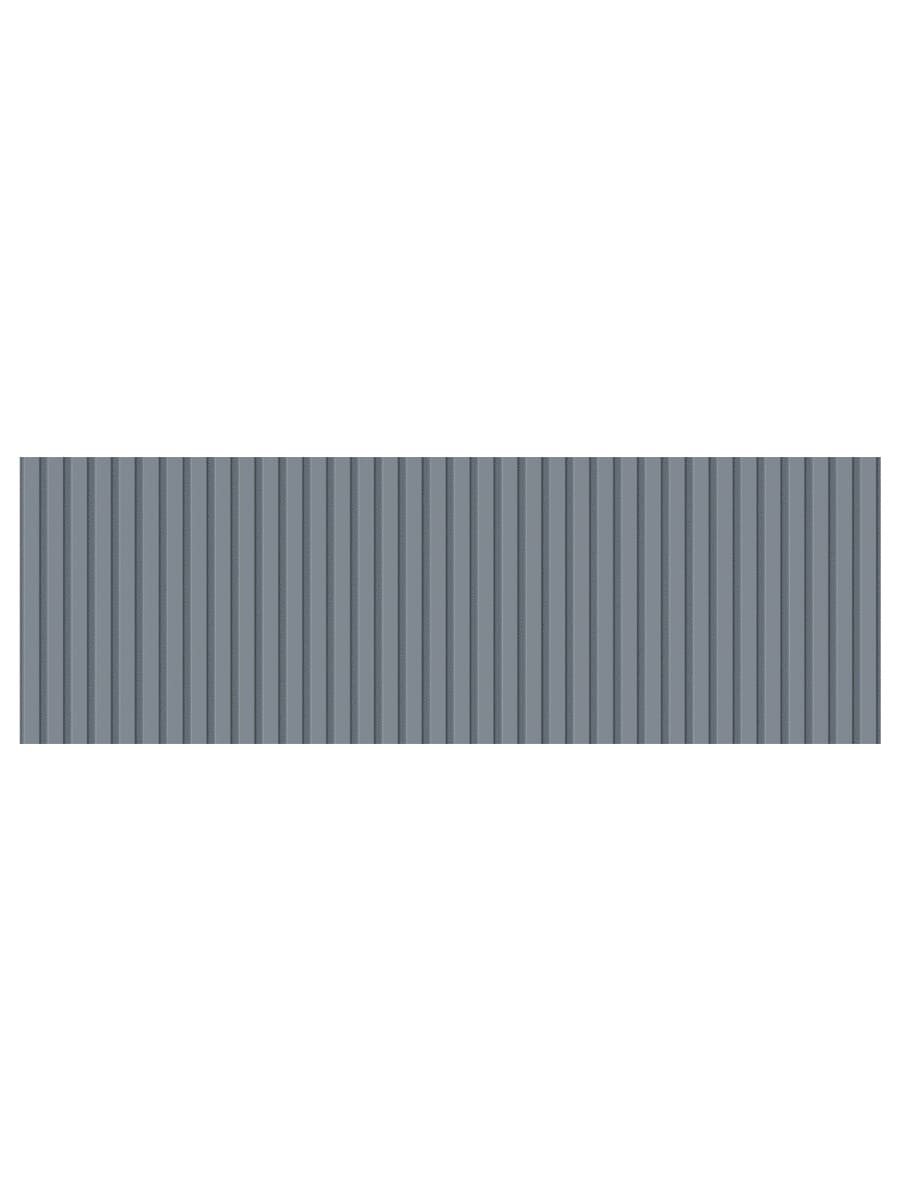 Fluted Steel Grey Ceramic Wall Tile - 900x300mm