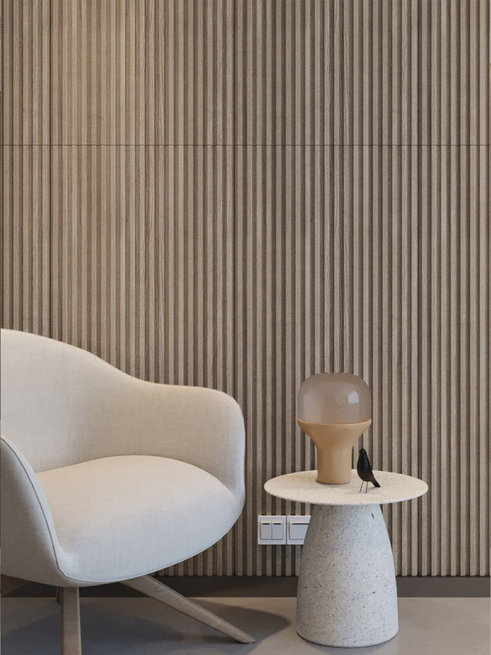 Foresta Fluted Slat Wood Wall Tile - 1200x600mm
