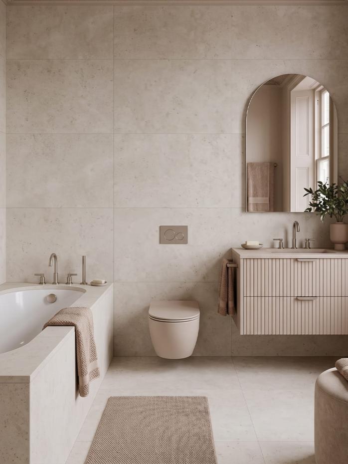 French Stone Honed Porcelain Tile - 1200x600mm