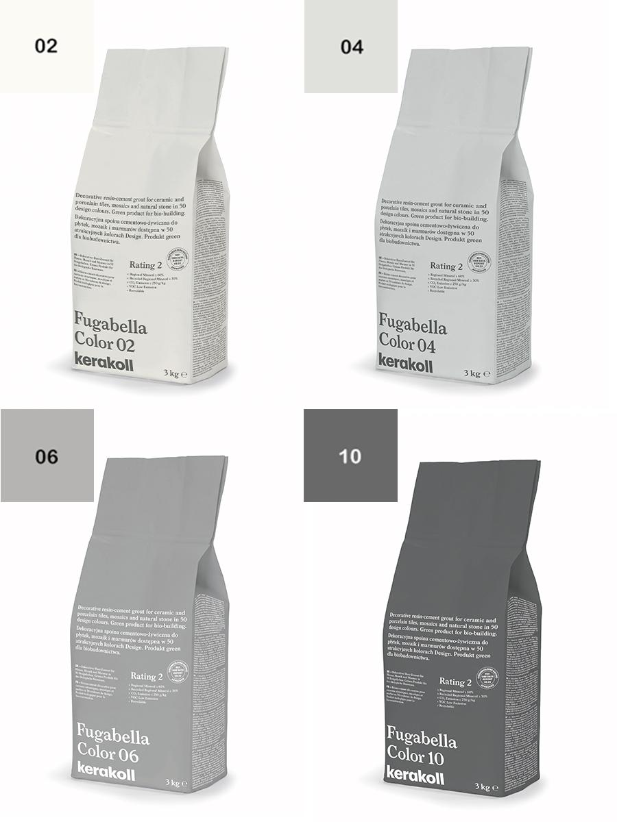 Kerakoll Fugabella Color Resin-Cement Grout - 3kg Bag (Colour Choices)