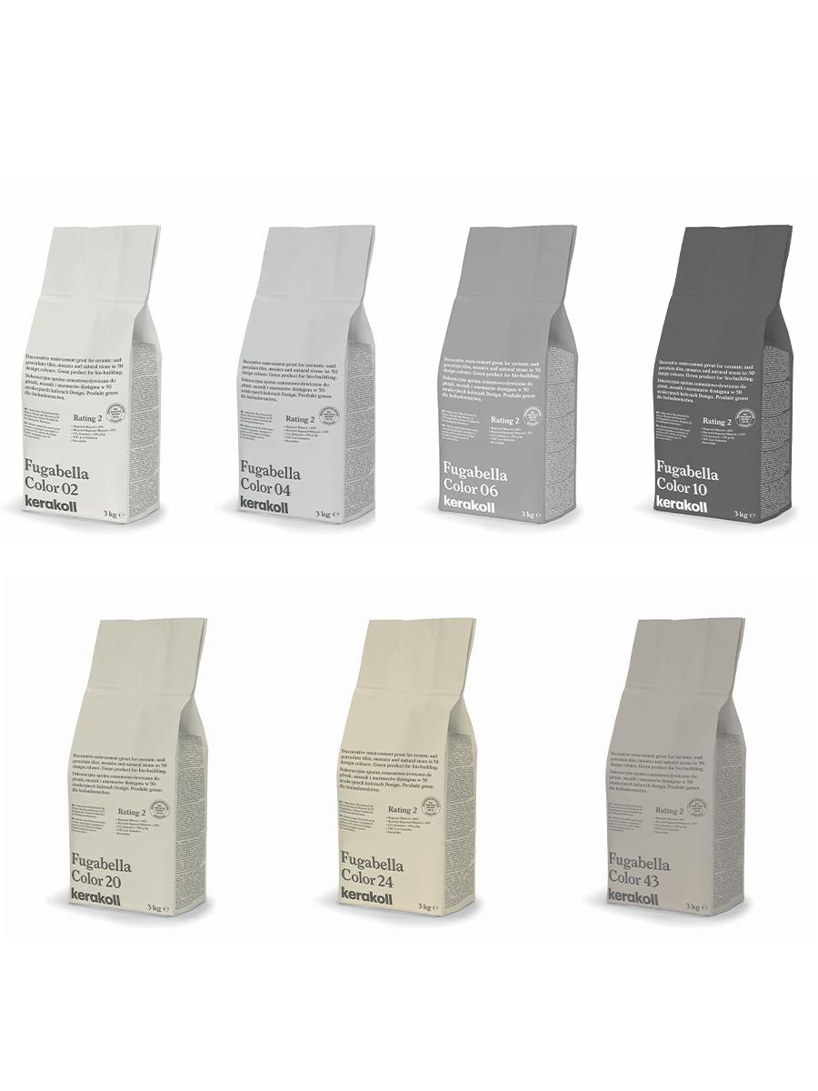 Kerakoll Fugabella Color Resin-Cement Grout - 3kg Bag (Colour Choices)