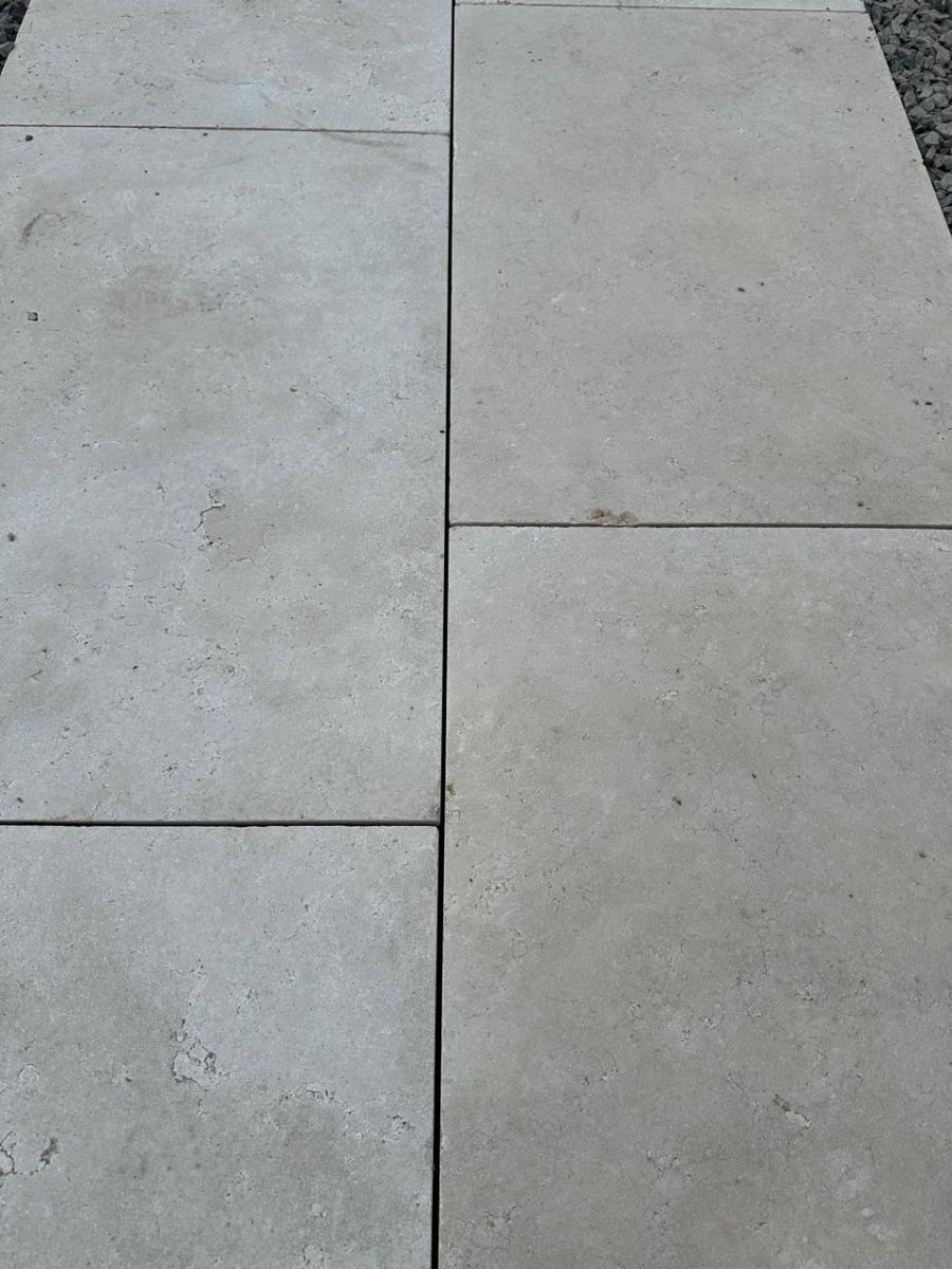 Galala Soft Sandblasted Tumbled Natural Limestone Tiles - 600xFree lengthx15mm