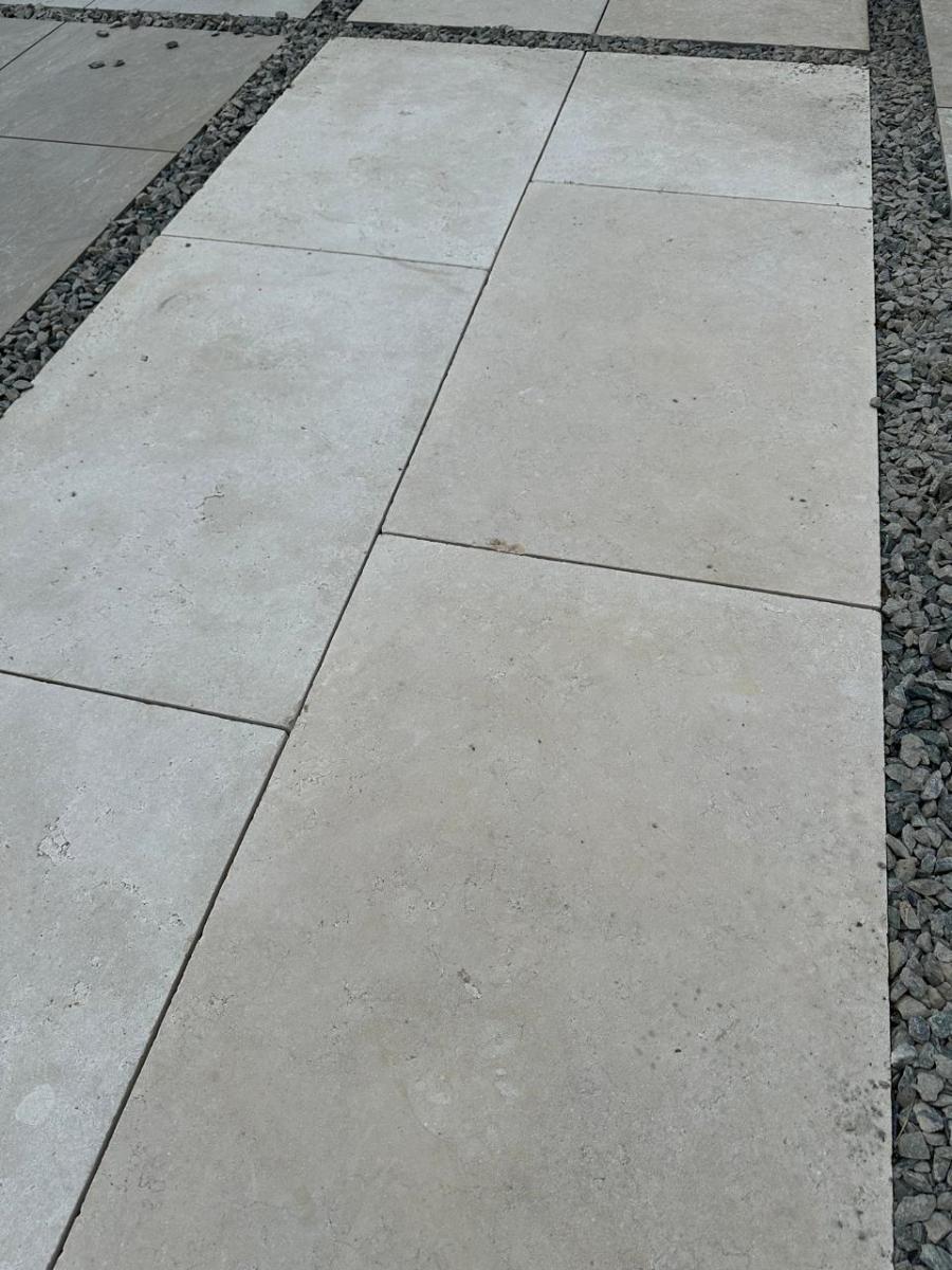 Galala Soft Sandblasted Tumbled Natural Limestone Tiles - 600xFree lengthx15mm