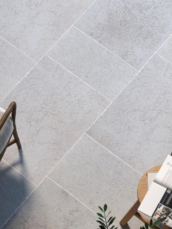Galala Soft Sandblasted Tumbled Natural Limestone Tiles - 600xFree lengthx15mm
