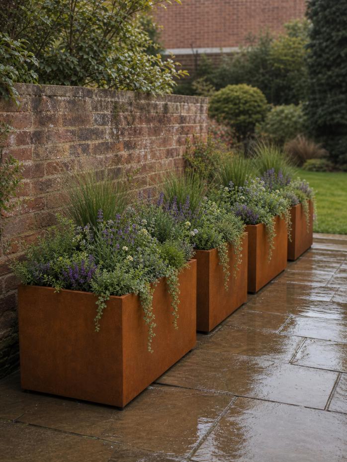 Corten Steel Planter - 900x300x600mm - Pre-Rusted