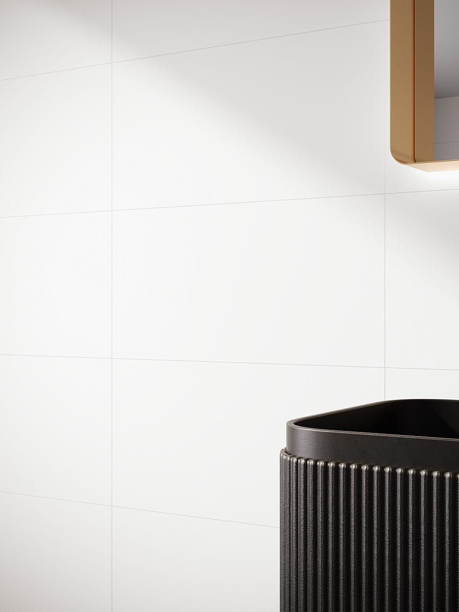 Glacier White Marble Effect Matt Porcelain Tile - 600x300mm Glacier White Marble Effect Matt Porcelain Tile - 600x300mm