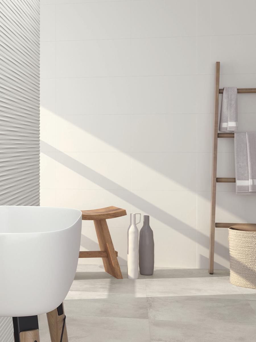 Glacier White Marble Effect Matt Porcelain Tile - 600x300mm Glacier White Marble Effect Matt Porcelain Tile - 600x300mm