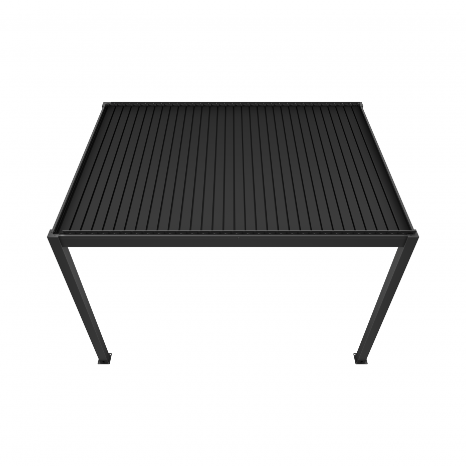 Villa Motorised Aluminium Pergola With Dimmable Lights in Graphite Grey - 3m x 4m