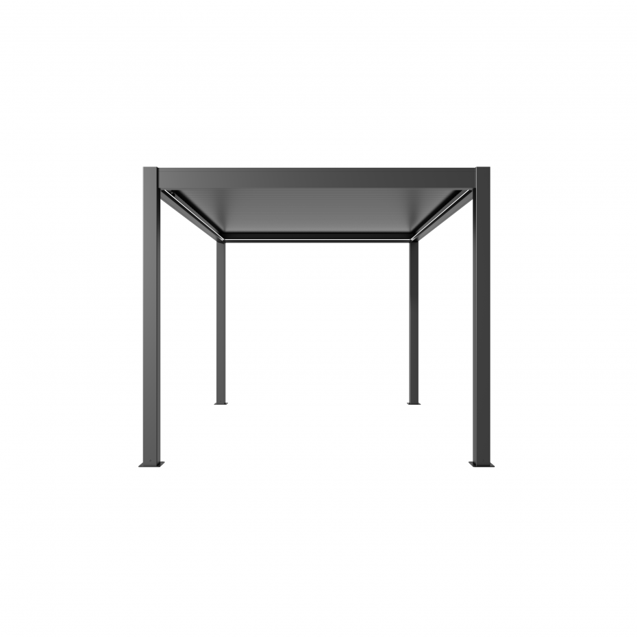 Villa Motorised Aluminium Pergola With Dimmable Lights in Graphite Grey - 3m x 4m