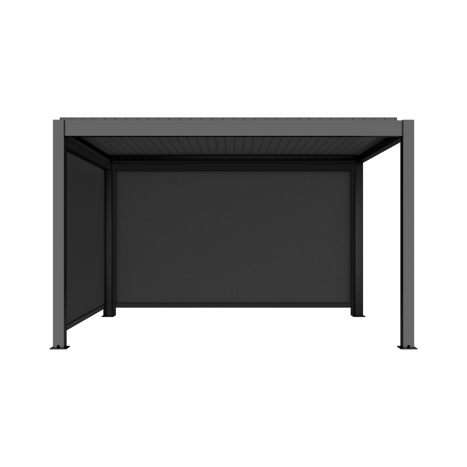 Villa Motorised Aluminium Pergola With Dimmable Lights in Graphite Grey - 3m x 4m