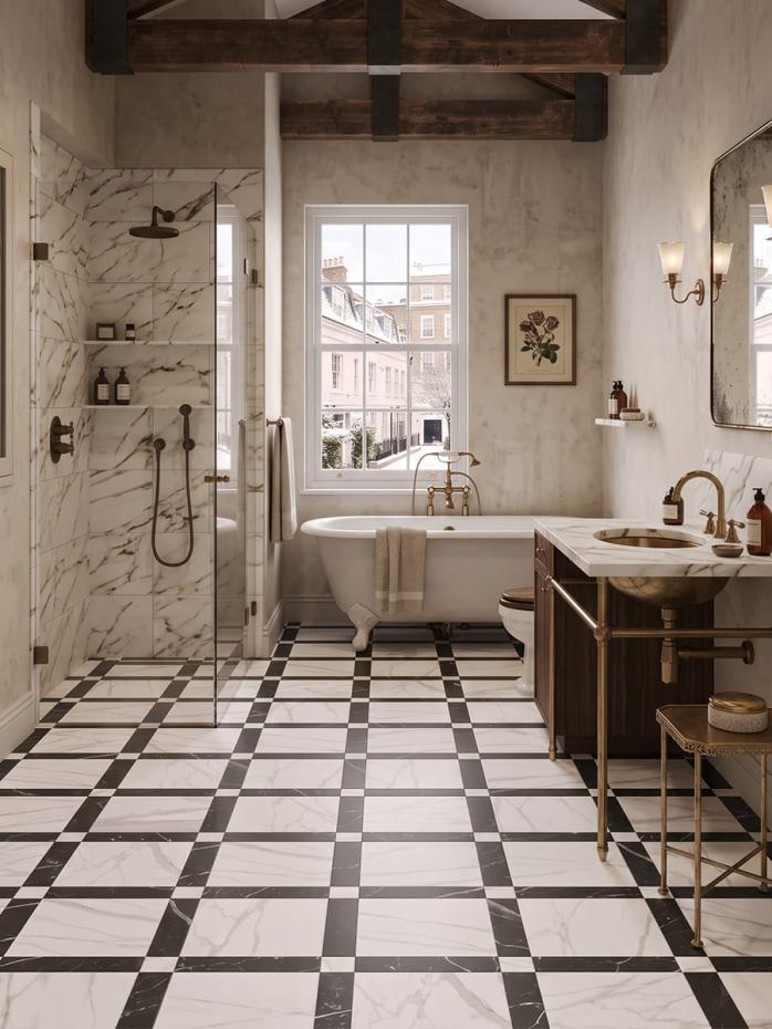 Grace Nero Porcelain Tile - 440x440x10mm