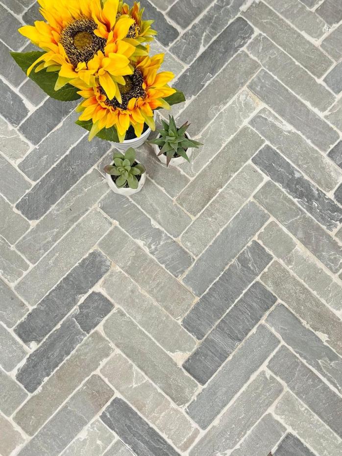 Kandla Grey sandstone outdoor pavers 200x50x30mm