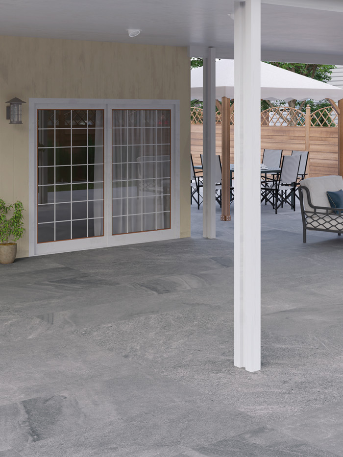 Idemo Grey Outdoor Porcelain Paving Slabs - 1200x600x20mm