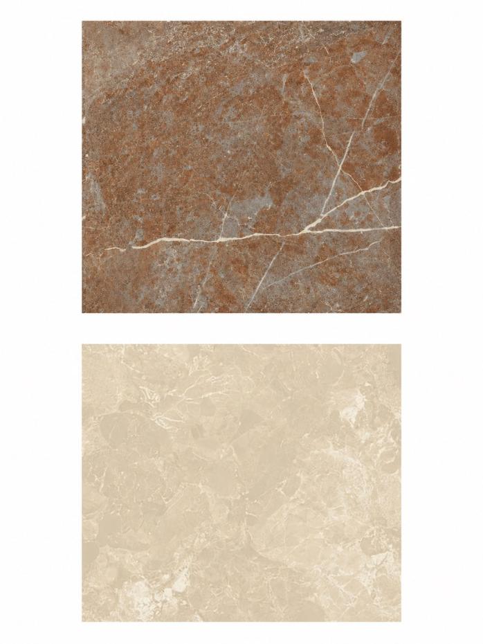 Lusso Rosso + Cosmo Crema Checkerboard Porcelain Marble Effect Tiles - 300x300mm