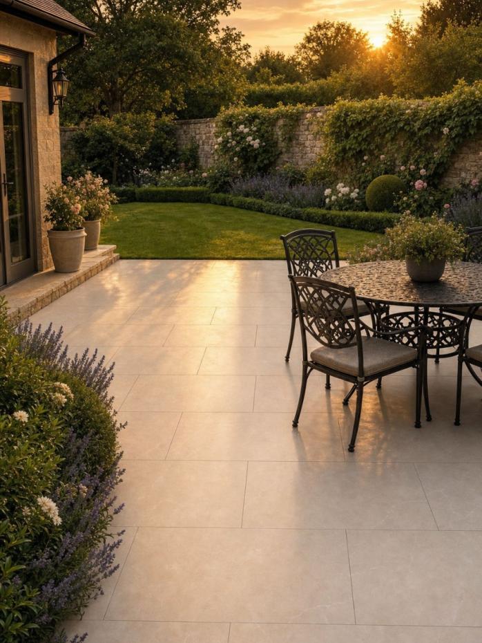 Integra Beige Outdoor Porcelain Paving Tiles - 1200x600x20mm