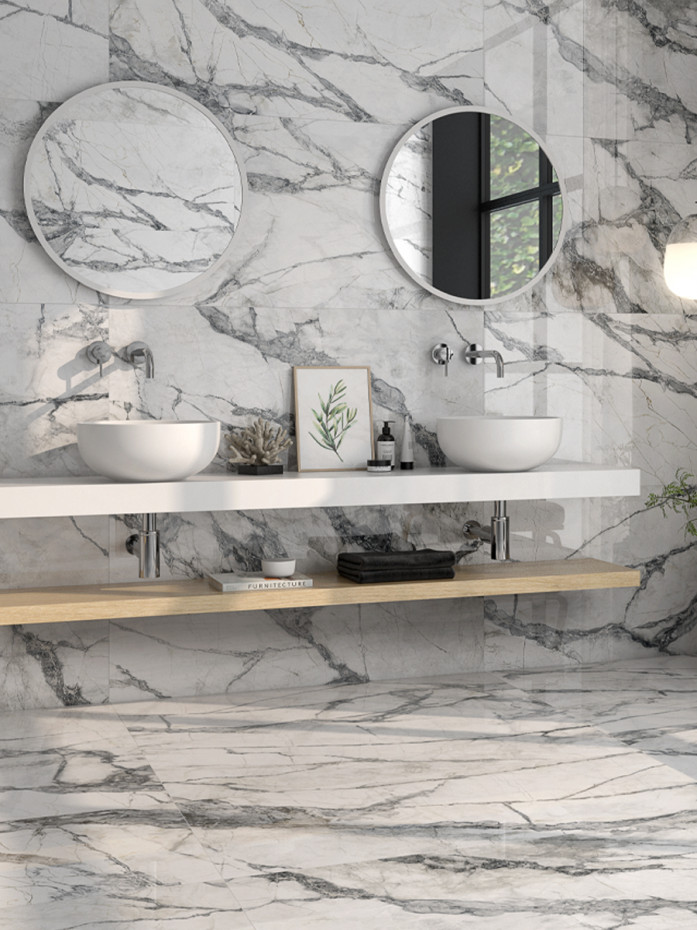 Invisible White Porcelain Tile - 1200x600mm