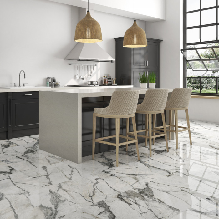 Invisible White Porcelain Tile - 750x750mm (LAST PACK)