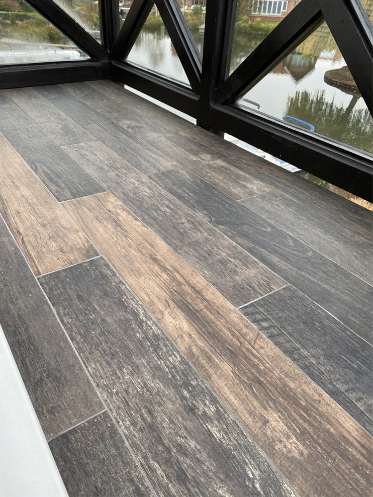 Inwood Black Italian Wood Effect Floor Tiles - 1000x150mm