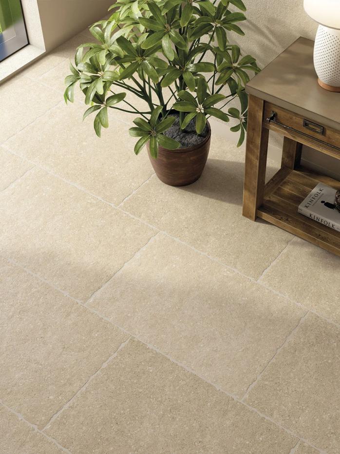 Jersey Beige Antique Chiselled Edge Porcelain Tile - 900x600x9.5mm