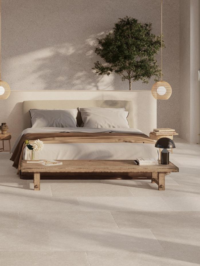 Jersey Cream Antique Chiselled Edge Porcelain Tile - 600x400x9mm