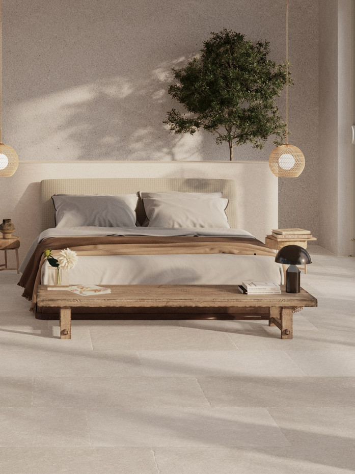 Jersey Cream Antique Chiselled Edge Porcelain Tile - 900x600x9.5mm