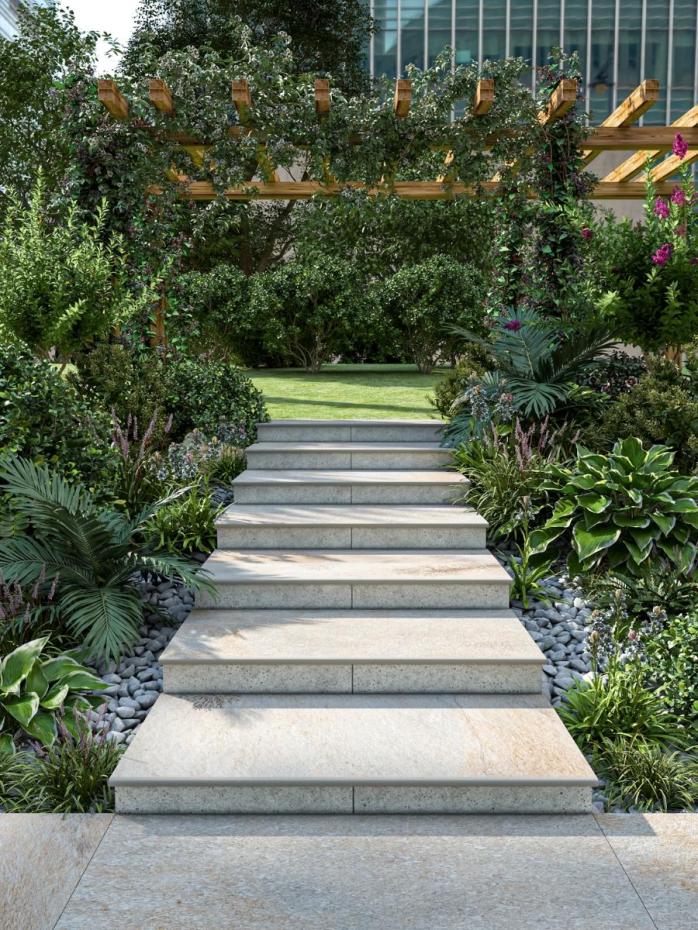 Jurassic Quartzite Porcelain Bullnose Tiles - 900x450x20mm