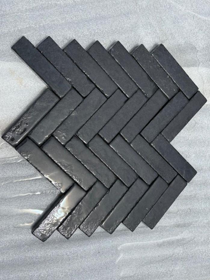 Kadappa Blue Black Tumbled Limestone Pavers - 200x50x40mm