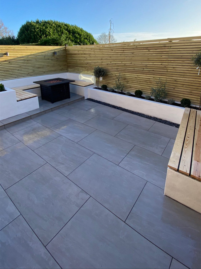 Kandla Grey Outdoor Porcelain Paving Tiles - 900x600x16mm