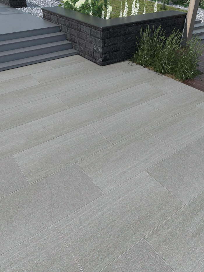 Kandla Grey Sawn and Flamed Sandstone Slabs - 1200x600 Pack (LAST PACK)